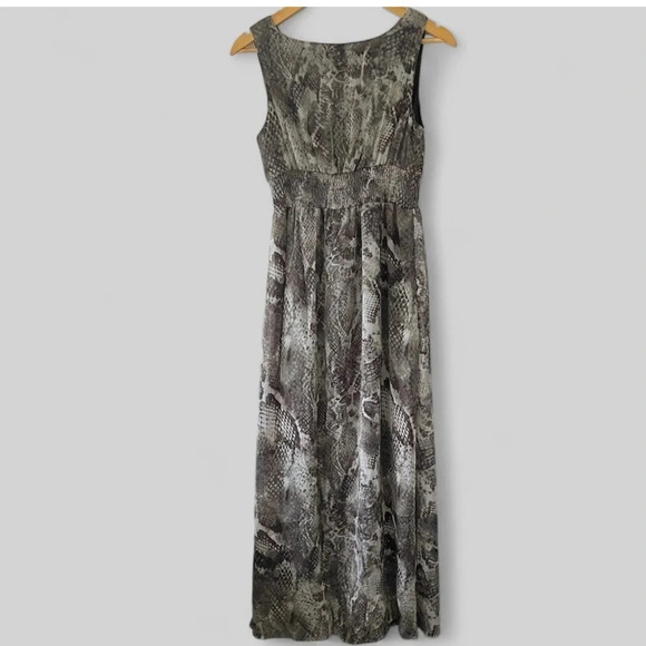 Anthropologie Chaudry Snake Skin Maxi Dress - Picture 2 of 5